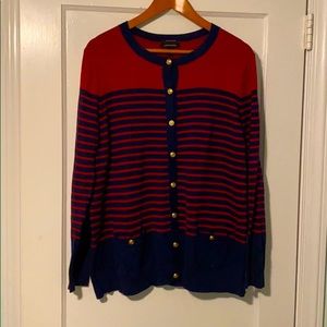 FINAL DAY Lands End Navy and Red Sweater